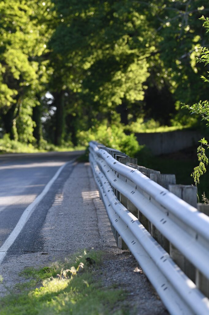 bridge, road, straight, metal