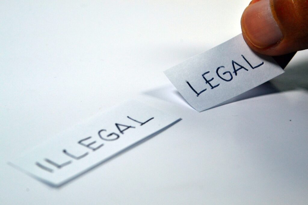 legal, illegal, choose, choice, antonym, opposite, icon, symbol, write, writing, note, message, law, crime, justice, word, legal, legal, legal, legal, illegal, illegal, illegal, law, law, law, law, law, crime